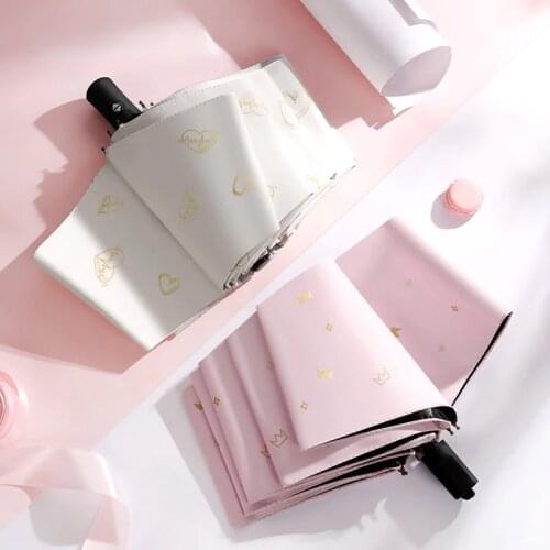 Full automatic sunny umbrella female and male sun umbrella sunscreen UV proof folding small fresh sunshade dual purpose ins