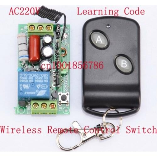 220V 1CH RF Wireless Light Lamp LED SMD ON OFF Switch Wireless Receiver&Transmitter 10A Momenrary Toggle Latched