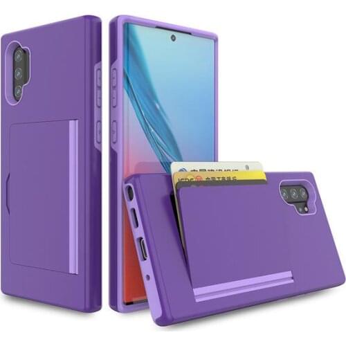 Candy Color Cover For Samsung Galaxy Note 10 Phone Case Galaxy Note 10 Case Flip Card Slots Cover For Samsung Note 10 Plus Funda