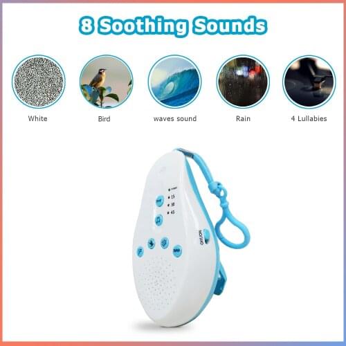 2021 Baby White Noise Sound Machine Sleep Soother relaxation Voice Recording function Sensor 8 Soothing Music Timer baby monitor
