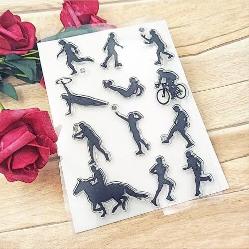 Hot selling athlete transparent clear stamp / silicone seal roller stamp DIY scrapbook album / card production