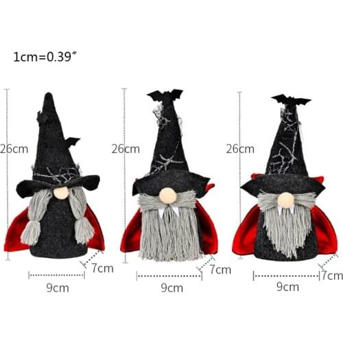 Halloween Wizard Gnome Desktop Ornaments Cute Elf Soft Doll Home Desk Craftwork Bedroom Decor Living Room Bedroom Decor