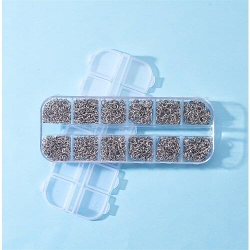 Julie Wang 1 Box 100g 4-6mm Stainless Steel Open Jump Ring Single Loop Split Connector Earrings Jewelry Craft Accessory Findings