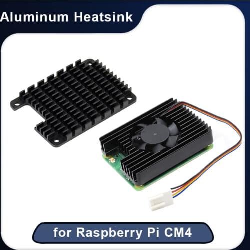 Raspberry Pi Compute Module 4 Aluminum Heatsink with Thermal Pads Dedicated for Raspberry Pi CM4, Notched For Antenna