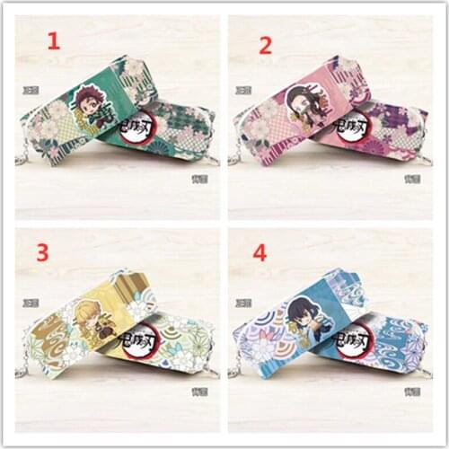 Anime Demon Slayer Kimetsu no Yaiba Tanjirou PU Leather Purse Wallet cosplay