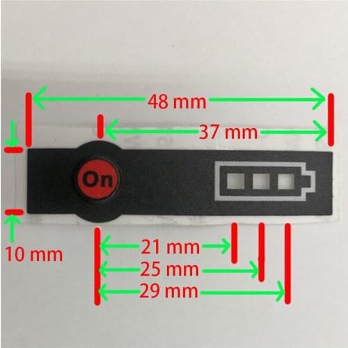 10Pcs Li-ion Battery LED Key Sticker For Bosch 14.4V 18V Lithium Battery Capacity Label Sticker