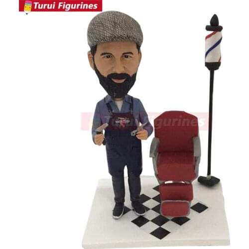 Barber Personalized Bobble Head Clay Figurine Boyfriend Gift Son Gift Father Gift Husband Gift Boyfriend Birthday Gift Barber Gi