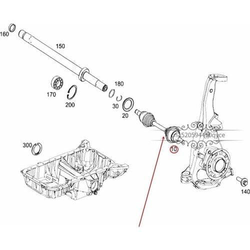Car Front half shaft Drive shaft Suitable for Class E E 320mer ce des-be nzE 200 Front drive shaft Left and right half shaft