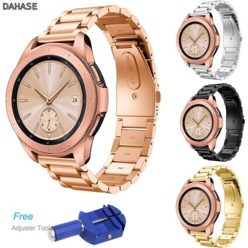 DAHASE Stainless Steel Watch Band for Samsung Galaxy Watch 42mm SM-R810 Strap Metal Links Wristband with Quick Release Pins