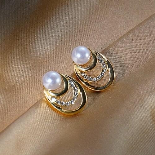 S925 needles pearl earrings Fashion jewelry wholesale