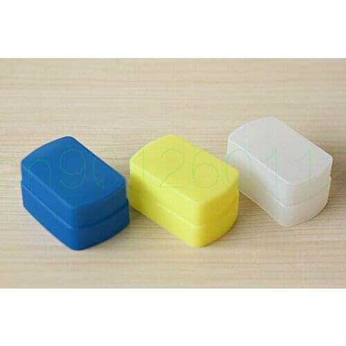 3pcs Silicon flexible Flash Bounce Diffuser Softbox White+Yellow+Blue for Canon 430EX/430EX II Flash light