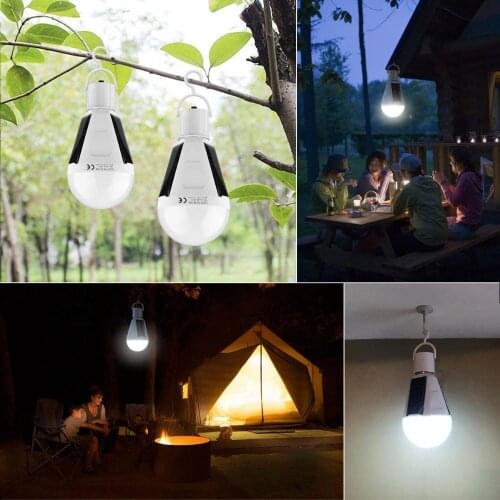 Solar Lights Led Bulb 7W 12W Rechargeable Bulb Light Solar Outdoor Emergency Lamp Use Garden Camping Hanging Led Solar Lamp