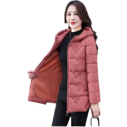 Parker Women Winter Cotton Padded Jacket 2021 New Hooded Short Jacket Plus size 4XL Warm Winter Coat Student Jacket Overcoat
