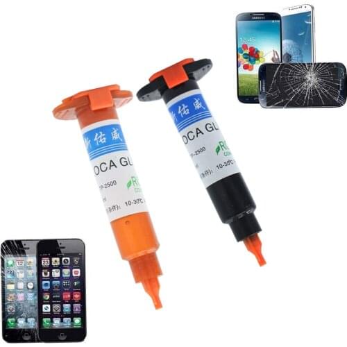 New 2 colors/lot 5ML TP-2500 LOCA UV glue liquid optical clear adhesive uv glue tp2500 for touch screen samsung galaxy iPhone