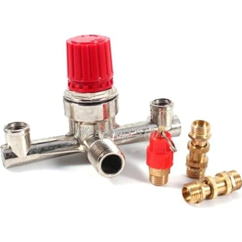 1 pc PSI Small Air Compressor Pressure Switch Control Adjustable Air Regulator Valve Compressor Four Holes