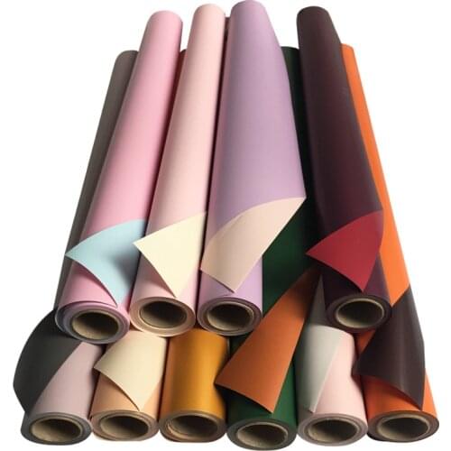 10mx58cm/roll Kroean Style Two-tone Flower Wrapping Paper Florist Bouquet Wrapping Paper Wedding Festival Party Supply