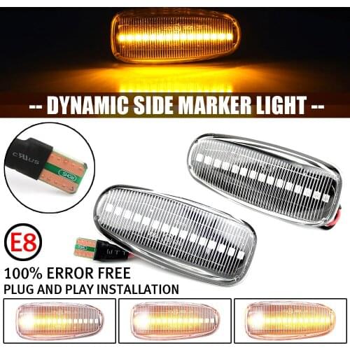 2 pieces For Mercedes-BENZ E-Class W210 C-Class W202 W208 Led Dynamic Side Marker Turn Signal Light Sequential Blinker Light