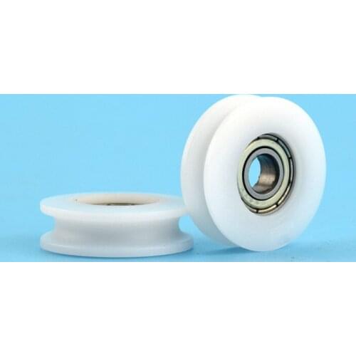 5pcs 6x26x8mm U-groove engineering plastic-coated bearing pulley POM delrin roller wheel 4mm rope guide wheel
