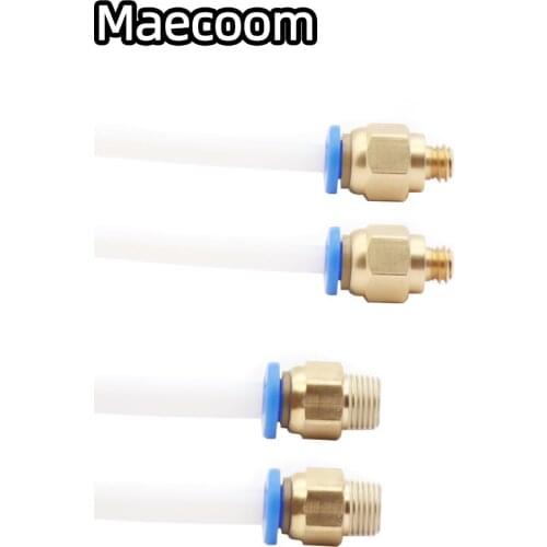 5pcs Pneumatic Connectors For 3D Printers Parts bowden Quick Jointer coupler 1.75/3mm Pipe pc4 m6 m10 fittings PTFE Tube 2/4mm