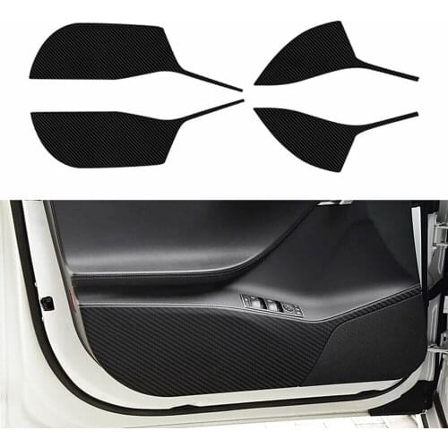 Carbon Fiber Color Car Door Anti Kick Protect Pad Sticker For Tesla Model S 2014-2018