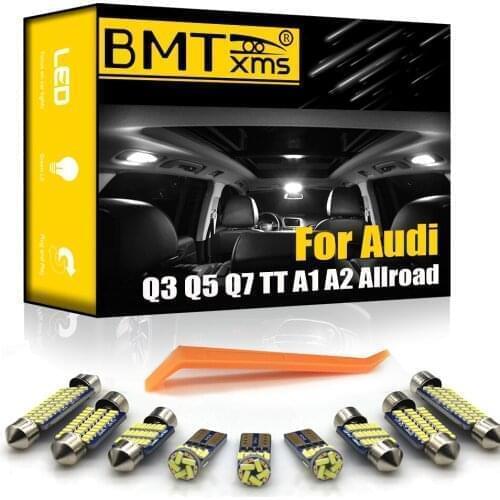 BMTxms Auto LED Interior Light Canbus For Audi TT TTS 8N 8J 8N3 8N9 8J3 8J9 Allroad C5 Quattro Q3 8U Q5 8R SQ5 Q7 4L A1 8X 2 8Z0