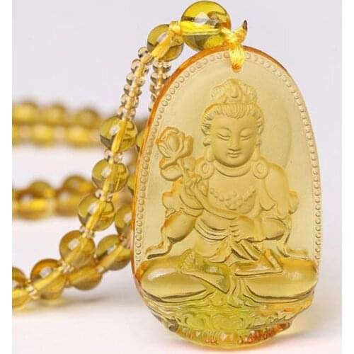 Buddha Guardian Gods Pendant Necklace Women Men Carved Buddha Lucky Amulet Necklaces Jewelry