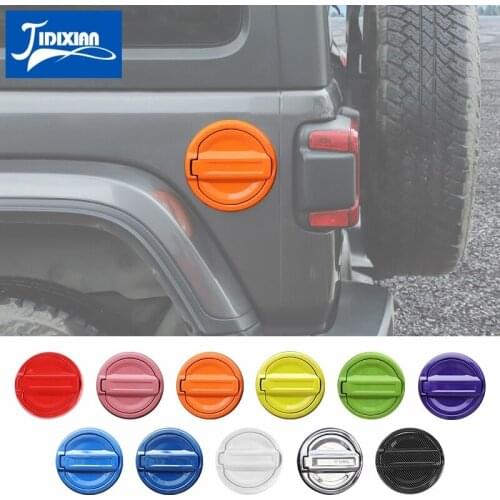 JIDIXIAN Car Fuel Tank Cap Decoration Cover Sticker for Jeep Wrangler JL Gladiator JT 2018 2019 2020 2021 2022 Accessories