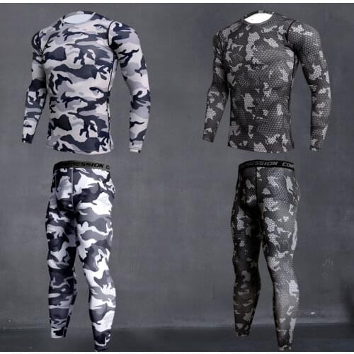 Rash guard mma male fitness training compression suit mens running suit brand MMA Rashard kit running set S-4XL
