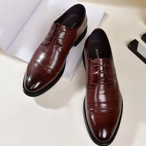 Real Genuine Leather Business Mens Shoes Formal Dress Footwear for Male Comfortable Zapatos De Hombre Good Quality Oxfords