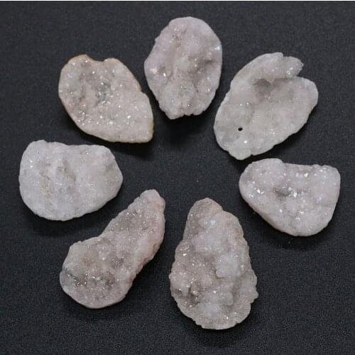 Natural Stone Crystal Cluster Pendants irregular shape Exquisite Charm For jewelry making DIY necklace Earring accessories