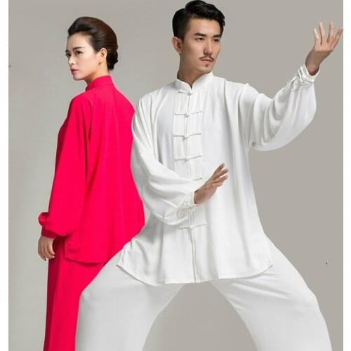 New mens and womens Taijiquan clothing tai chi long sleeve uniforms Kung Fu performance clothing Wushu Clothing martial art