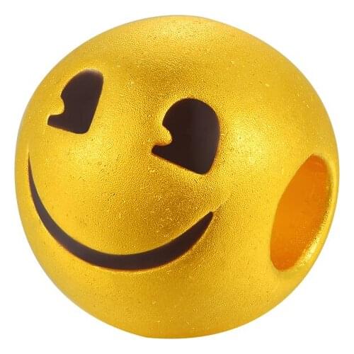 New Arrival Solid 24K Yellow Gold Bracelet 999 Gold Smile face Bracelet