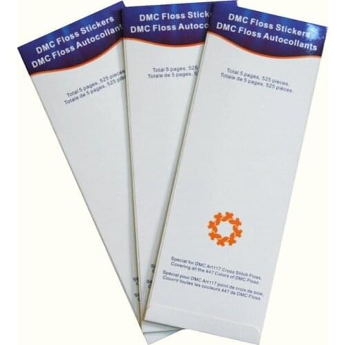 Oneroom 1set cross stitch floss number stickers DMC number sticker, stickers with DMC number numbers 447numbers+36 metal