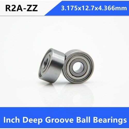 100pcs/lot R2AZZ R2A ZZ 2Z bearing 1/8"x1/2"x0.1719" Inch metal sealed Deep Groove Ball bearing 3.175x12.7x4.366 mm