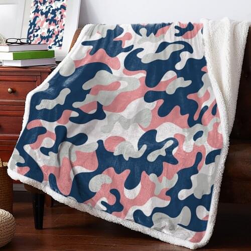 Popular Color Camouflage Abstract Throw Blanket Soft Fleece Blankets Winter Blanket Portable Picnic Blankets Bedclothes