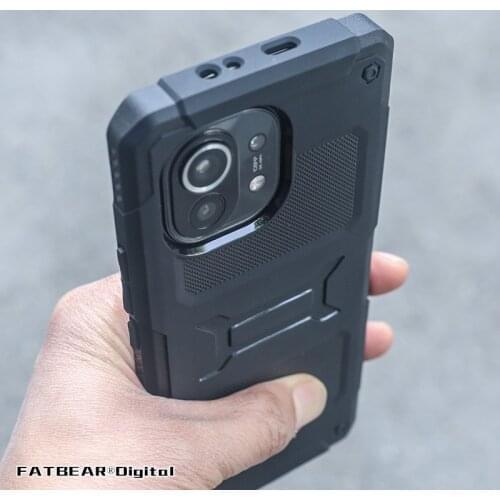 [For Xiaomi 11 Mi 11]FATBEAR Tactical Military Grade Rugged Shockproof Armor Full Protective Skin Case Cover