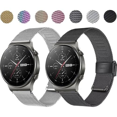 22MM Milanese Strap For Huawei Watch GT 2 Pro/GT2 46MM Smart Watch Band Stainless Steel Wristbands For Honor GS Pro/Magic Correa