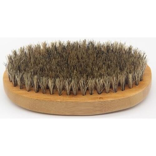 Beard Brush For Men Natural Boar Bristles Bamboo Wood Brush Facial Hair Brush Styling & Grooming Tool Mustache Massage Comb