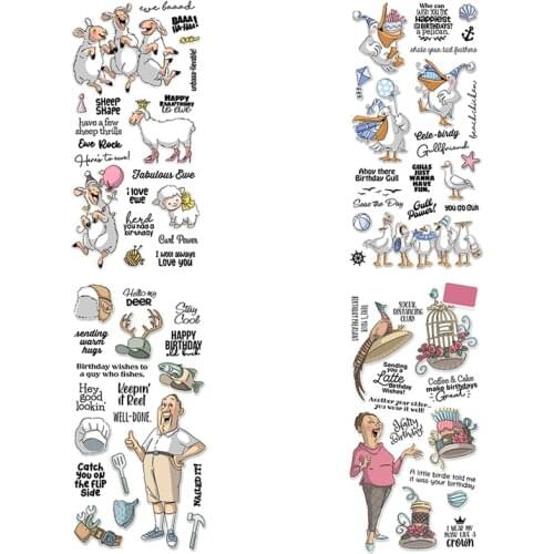 2021 New Grandfather Grandmother Clear Stamps For DIY Craft Making Paper Greeting Card Album Scrapbooking No Metal Cutting Dies