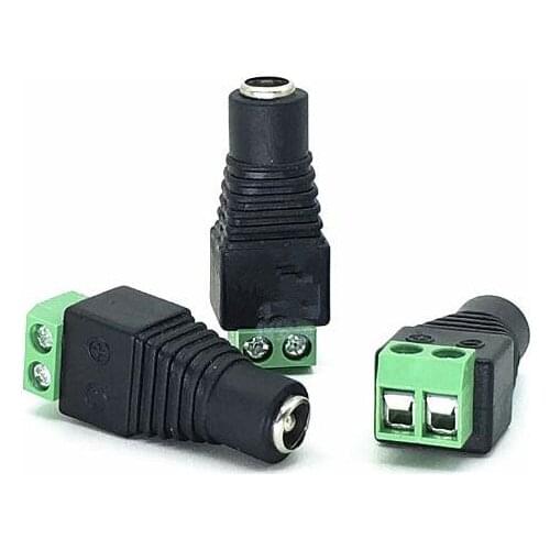 Connection Terminal No Welding DC Plug 5.5 * 2.1MM female Connector Power Plug Monitor Camera Power Connector