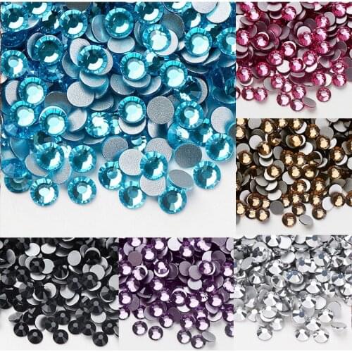 Rhinestones for Nail Art/Many Colors Non Hotfix Flatback Glass Rhinestones for 3D Nail Art/crystal Decoration Gems Rhinestones