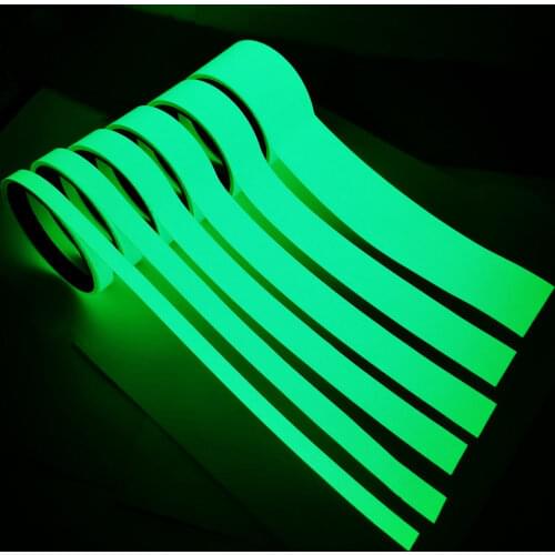 Luminous Self-Adhesive Tape Fluorescent Night Vision Glow In Dark Safety Warning Security Stage Home Decoration Tape