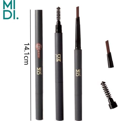 Dark Brown Eyebrow Pencil Waterproof Long Lasting No blooming Bevel Eye Brow Pencil with Brush Natural Beauty Cosmetic Tool