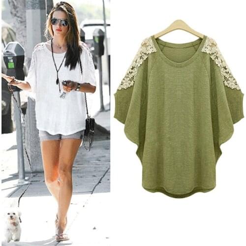 Summer Bat sleeve T-shirt Women Streetwear Stitching Loose Bottoming Shirt Large size 5XL 6xl Short-sleeved Female Tees Tops