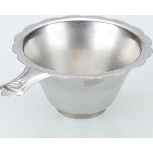 1PC Stainless Steel Tea Drain Double-layer Fine Mesh Tea Strainer Tea Leaves Catcher Filter Sieve Silver Color Teaware Home Tool