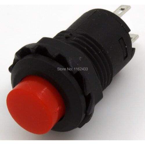 10pcs / lot DS-428 12mm self-lock ON - OFF round push button switch SPST pushbutton DS-228