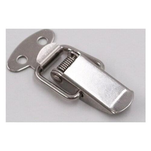 10PC Cabinet Box Locks Spring Loaded Latch Catch Toggle 45*16mm Iron Hasps For Sliding Door Window Furniture Hardware