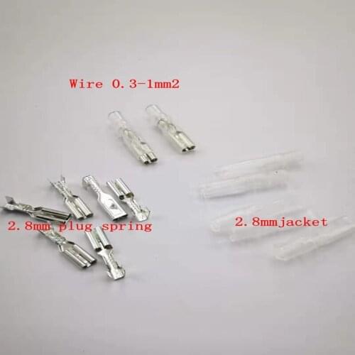 2.8 Plug-in spring jacket cold-pressed terminal block plug-in copper connector female insert wire connector