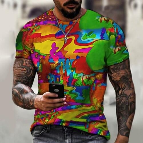 2021 Camouflage Men T-shirt Harajuku Pattern New Style 3D Printing Hip-hop Cool Handsome Oversize Shirts Adult Clothes