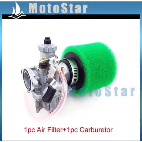 26mm Mikuni Carburetor VM22 Carb + Green 38mm Air Filter For Lifan YX Zongshen 110cc 125cc Engine Chinese Pit Dirt Bike ATV Quad